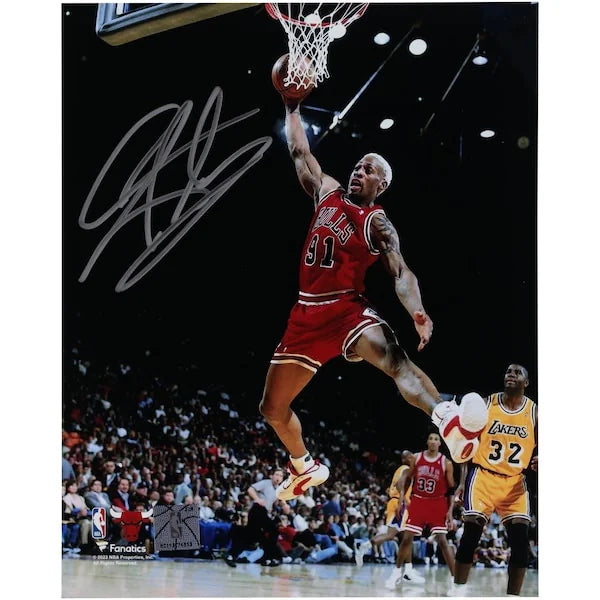 Dennis Rodman Signed 8 x 10 Photo | Rebound vs Lakers