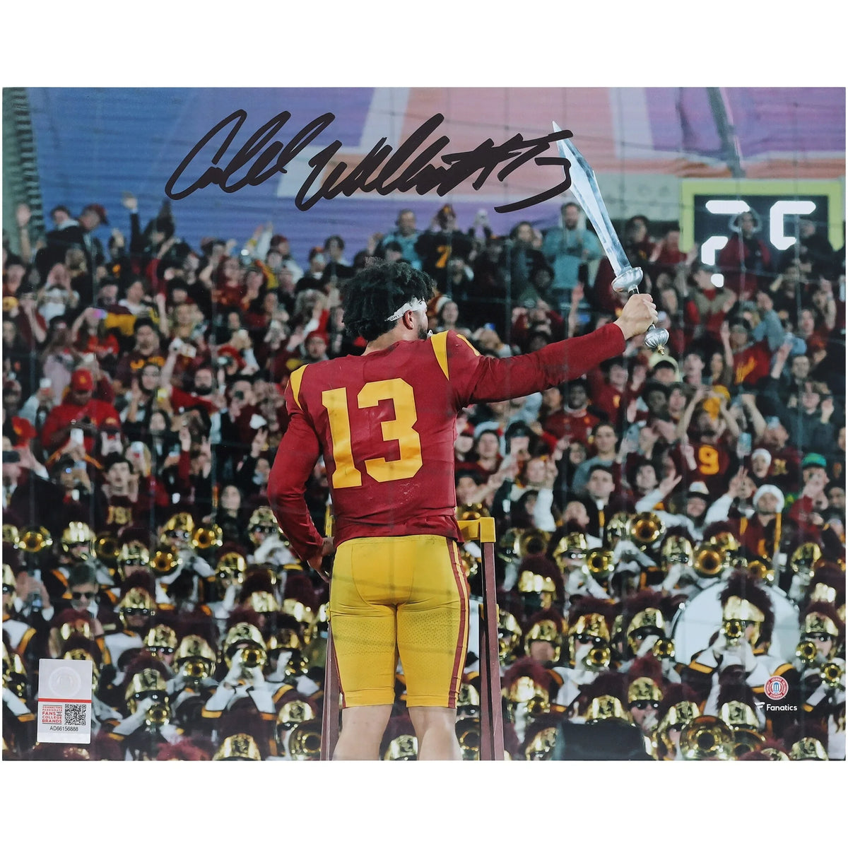 Caleb Williams Signed 8 x 10 Conducting Band Photograph | USC Trojans
