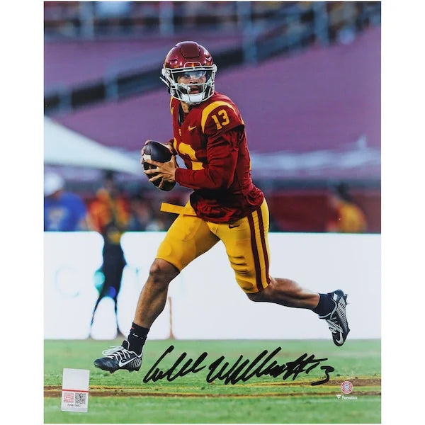 Caleb Williams Signed USC Trojans 8 x 10 Photo | Red Jersey