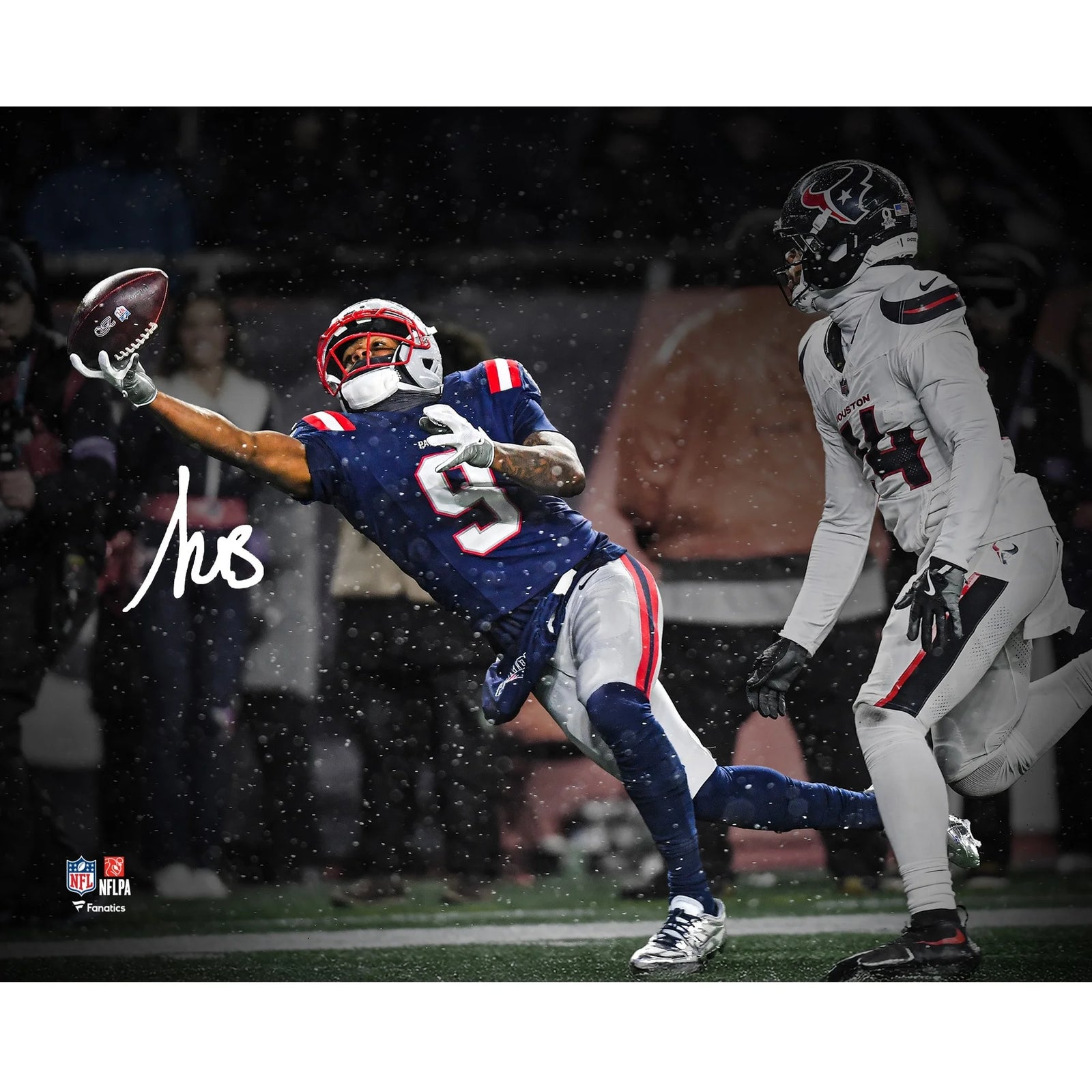 Kayshon Boutte Signed Patriots 8 x 10 Photo | 2026 AFC Divisional Round Touchdown
