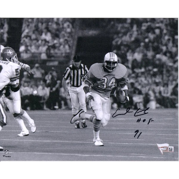 Earl Campbell Signed 8 x 10 Photo | Houston Oilers HOF 91 Inscription