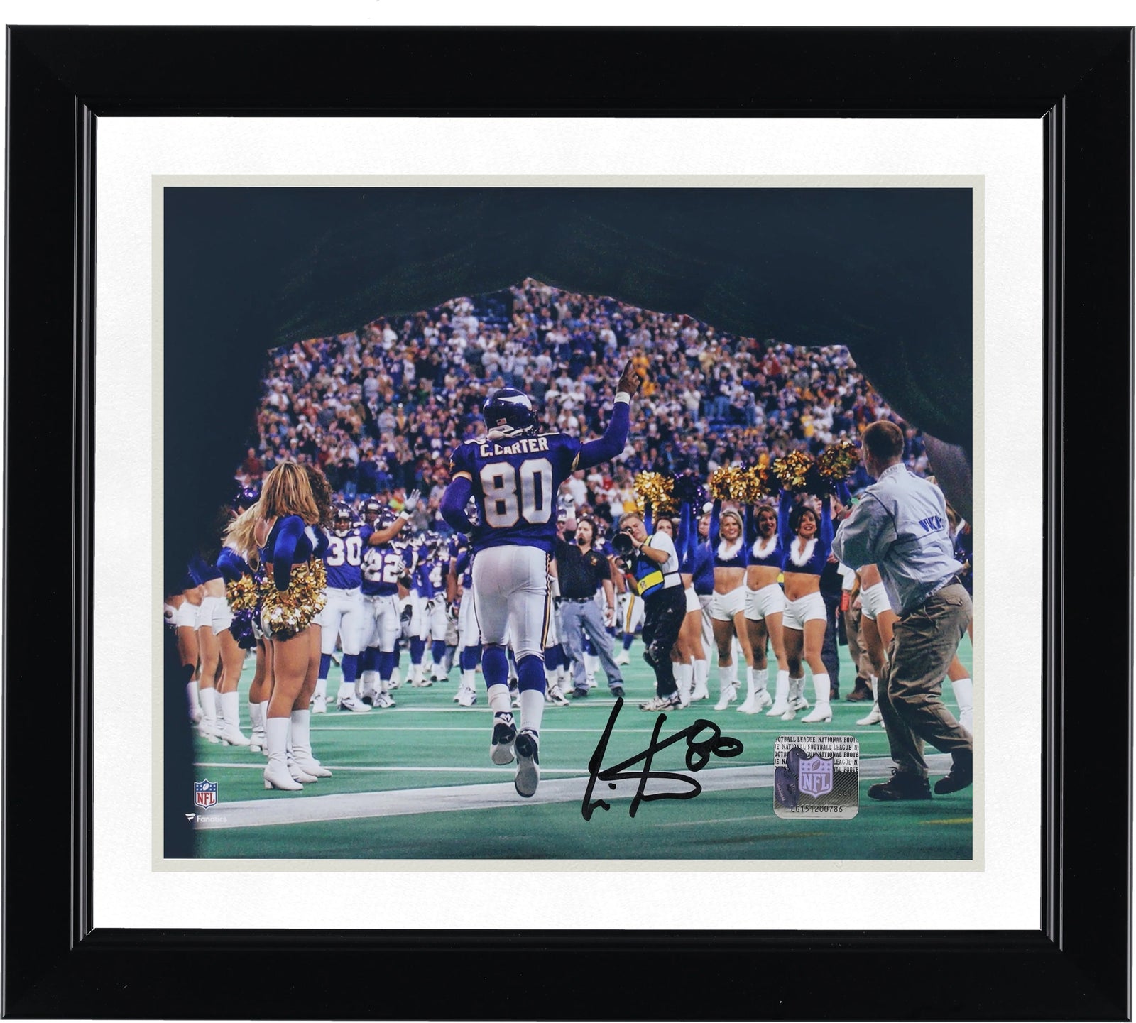 Cris Carter Signed 8 x 10 Photo | Minnesota Vikings Last Home Game