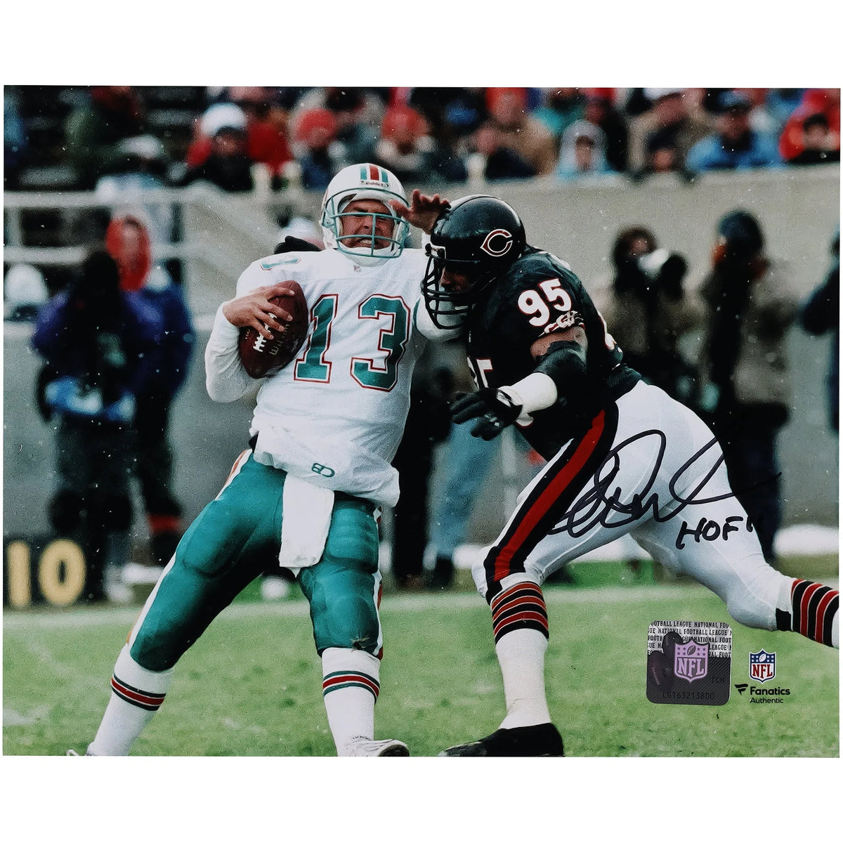 Richard Dent Signed 8 x 10 Photo | Sacking Dan Marino with HOF 11 | W08FBDE0016