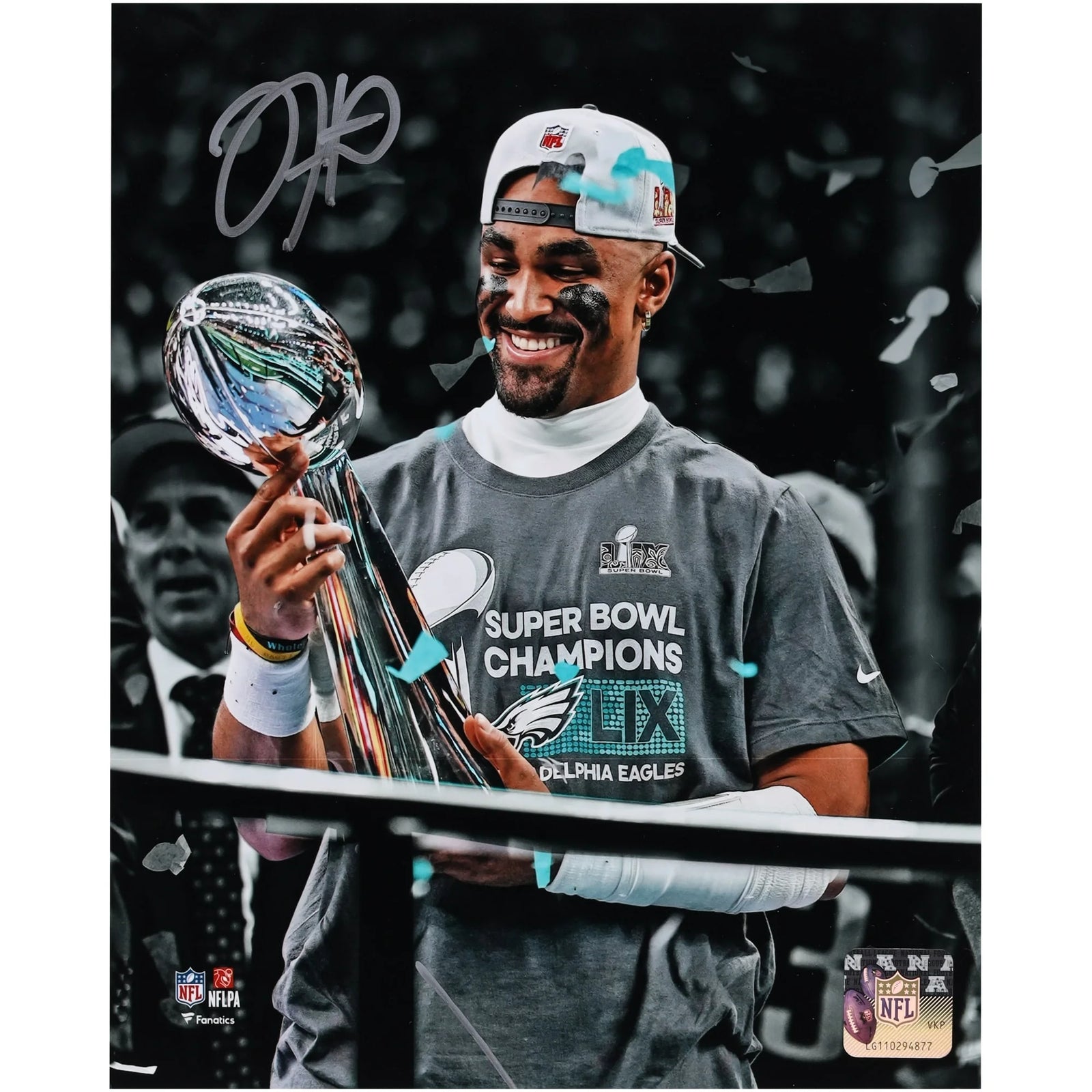 Jalen Hurts Signed 8 x 10 Super Bowl LIX Champions Photo | Eagles