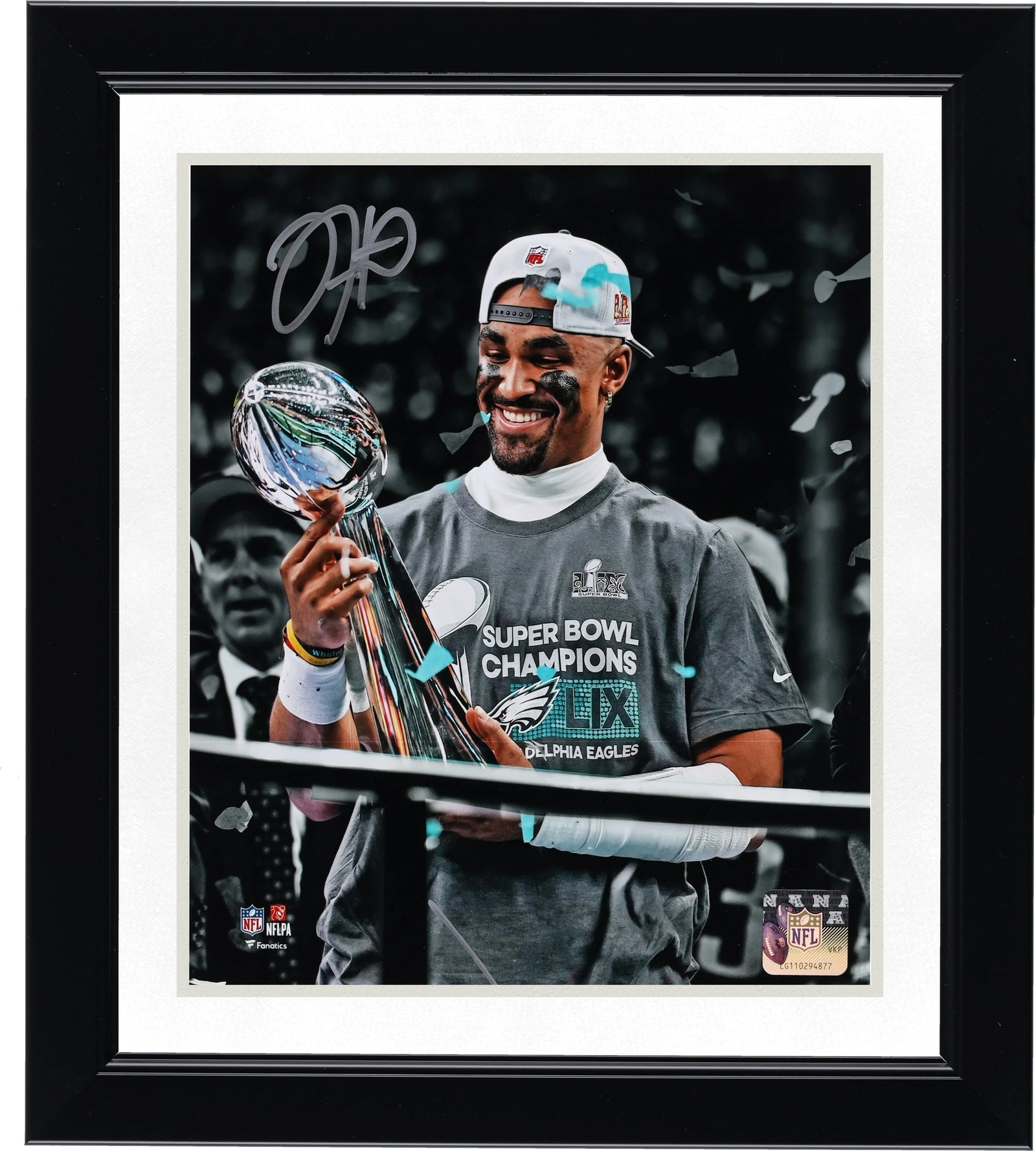 Jalen Hurts Signed 8 x 10 Super Bowl LIX Champions Photo | Eagles