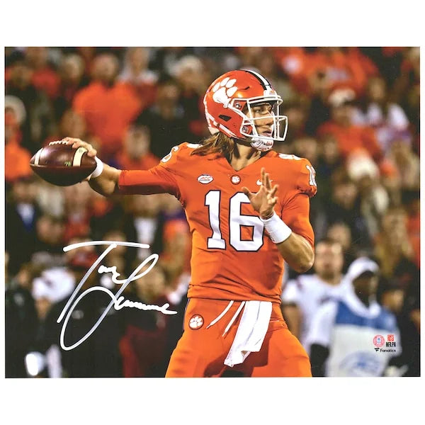 Trevor Lawrence Signed 8 x 10 Photo | Clemson Tigers Orange Jersey