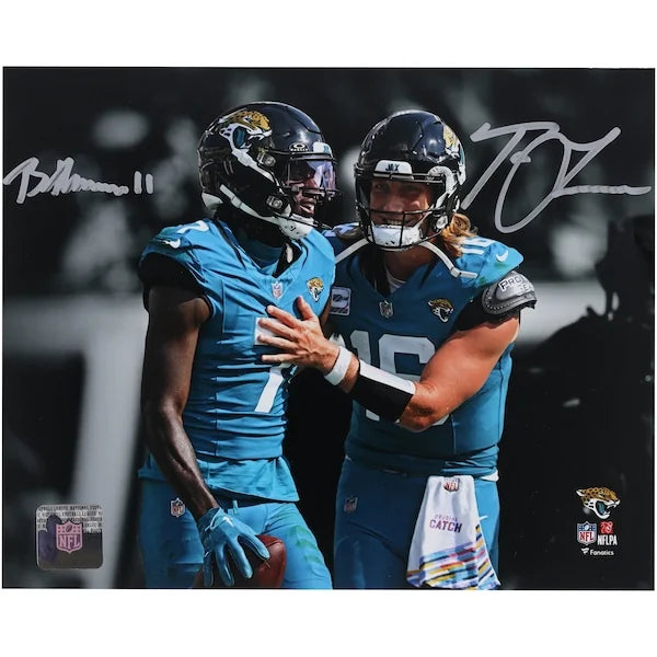 Trevor Lawrence & Brian Thomas Jr Signed 8x10 Photo | Jaguars
