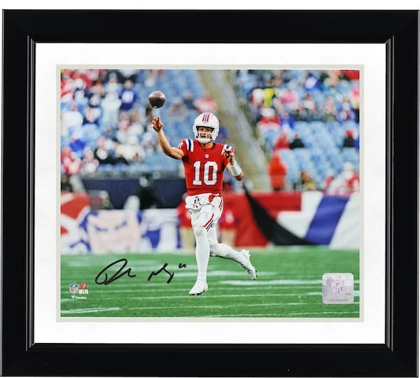Drake Maye Signed New England Patriots 8 x 10 Photograph | Red Jersey