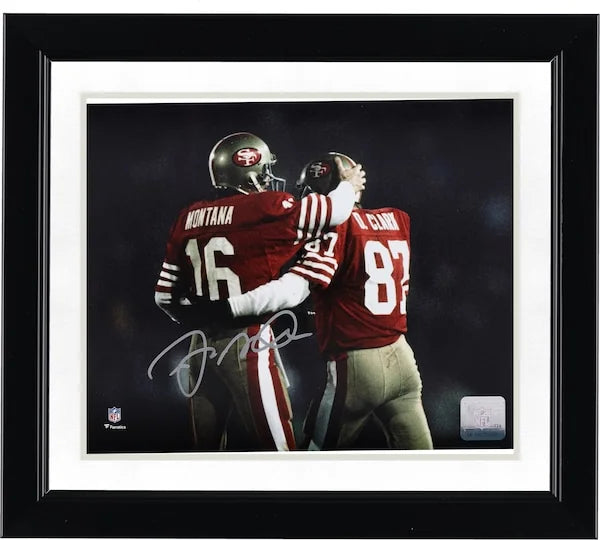 Joe Montana Signed 8 x 10 Photo with Dwight Clark | 49ers
