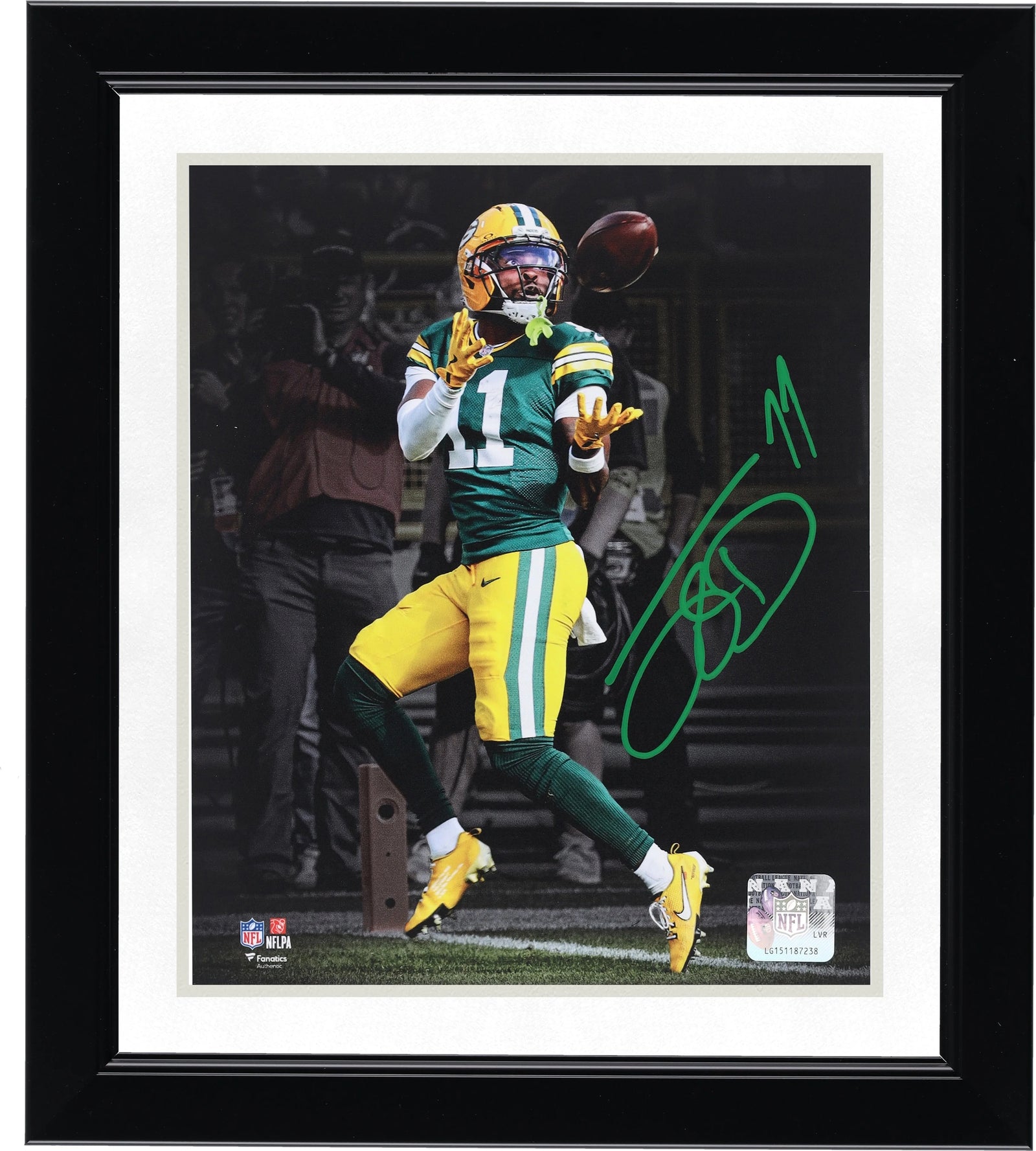 Jayden Reed Signed 8 x 10 Photograph | Packers vs Lions Touchdown