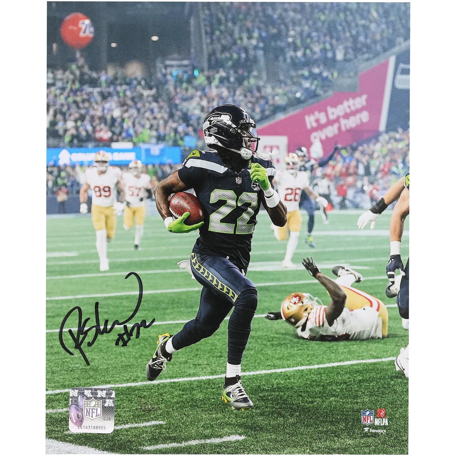 Rashid Shaheed Signed Seahawks 8 x 10 Photo | 2026 NFC Divisional Kickoff TD