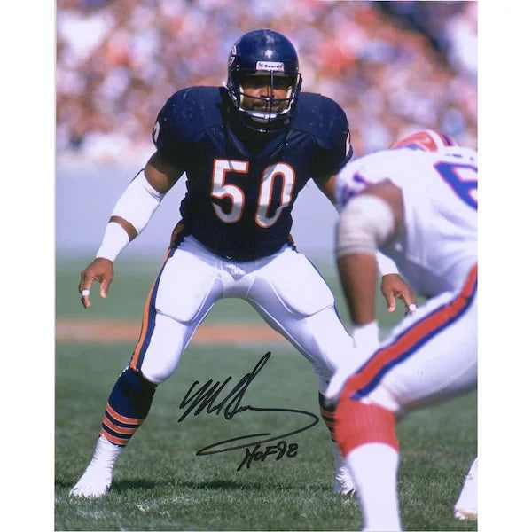 Mike Singletary Signed 8 x 10 Photograph | HOF 98 Inscription