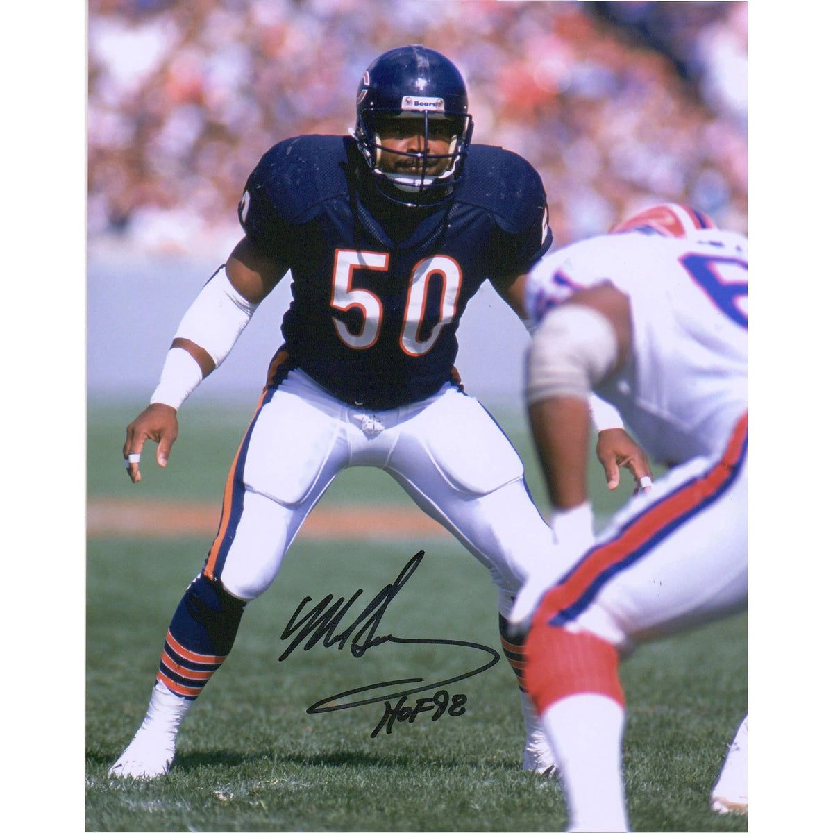 Mike Singletary Signed 8 x 10 Photograph | HOF 98 Inscription