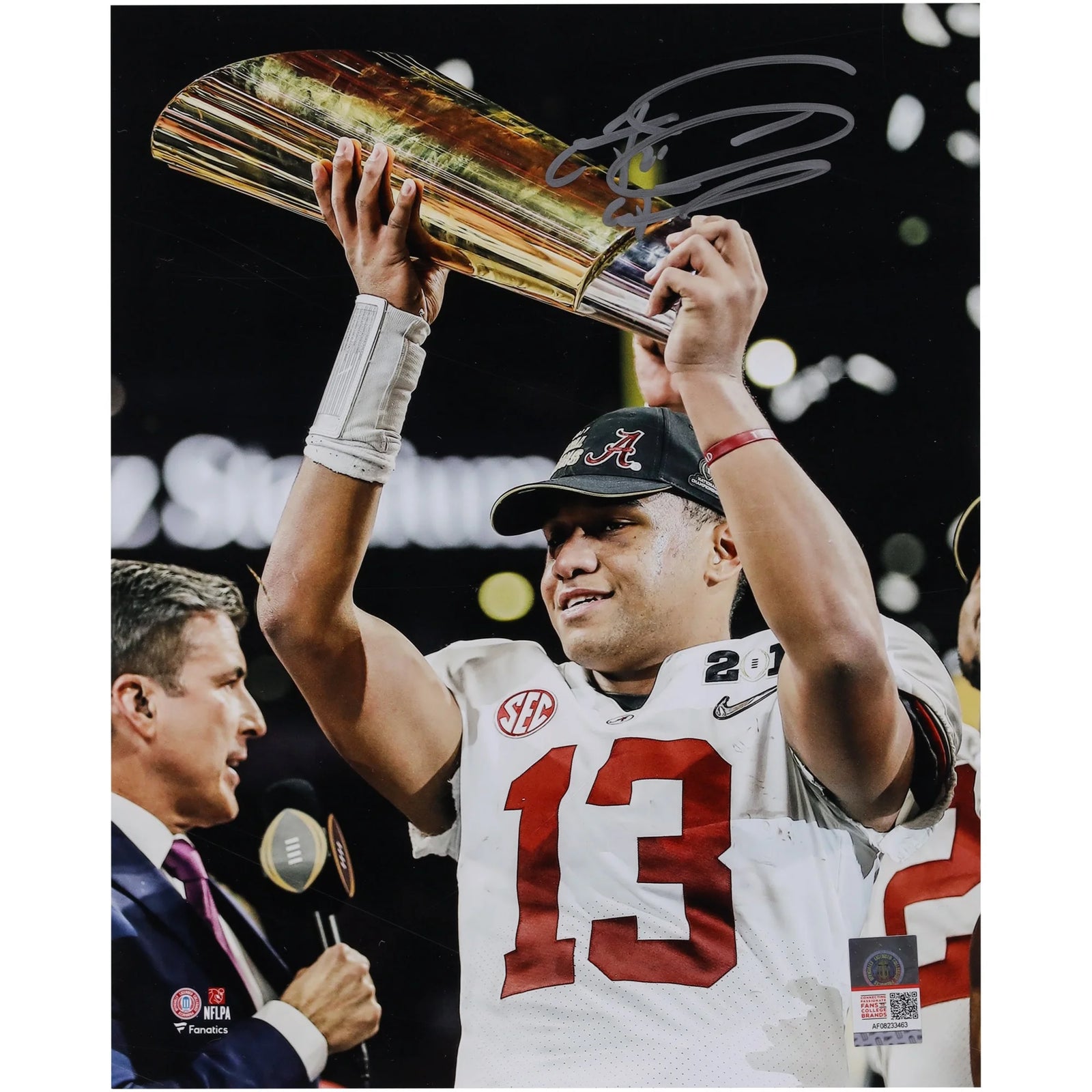 Tua Tagovailoa Signed 8 x 10 Alabama Photo | BCS Trophy