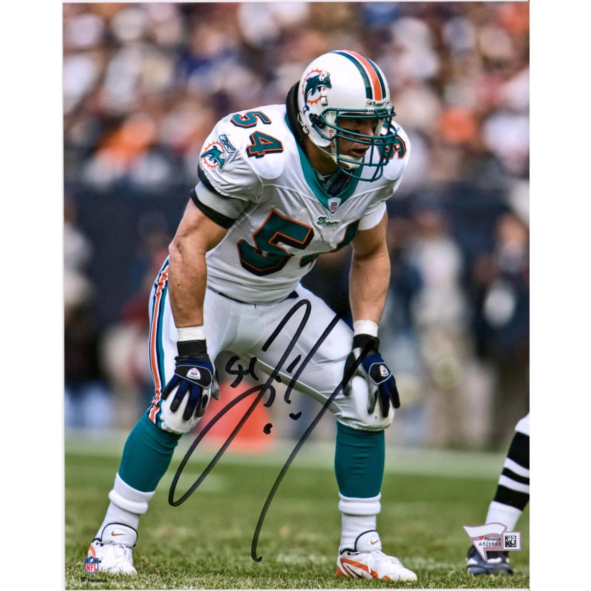 Zach Thomas Signed 8 x 10 Dolphins Jersey Photograph | Authenticated
