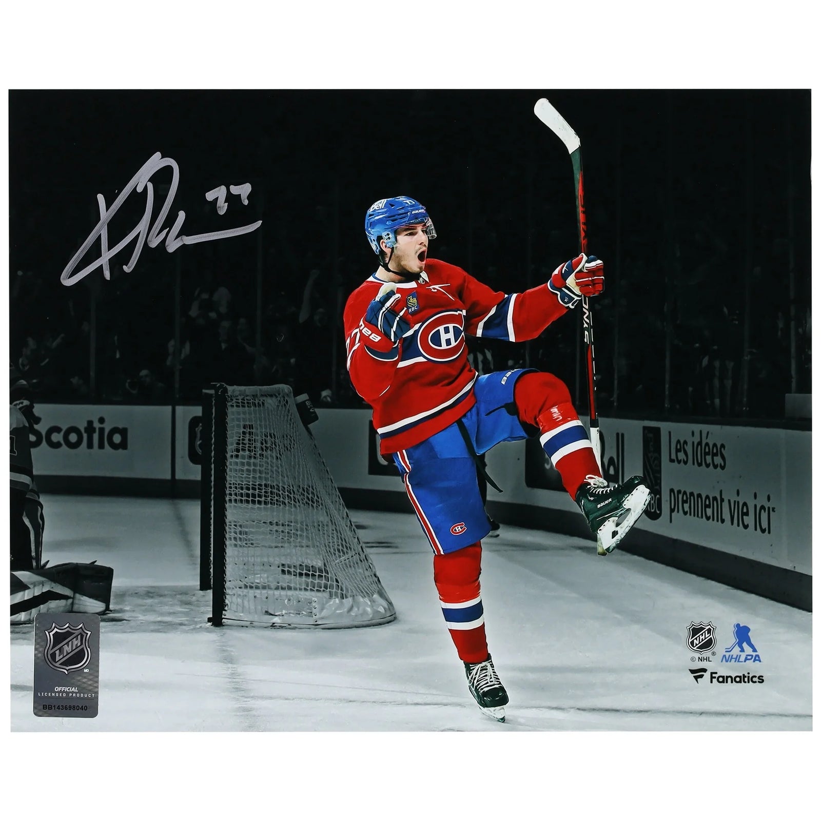 Kirby Dach Signed 8 x 10 Photograph | Montreal Canadiens Jersey