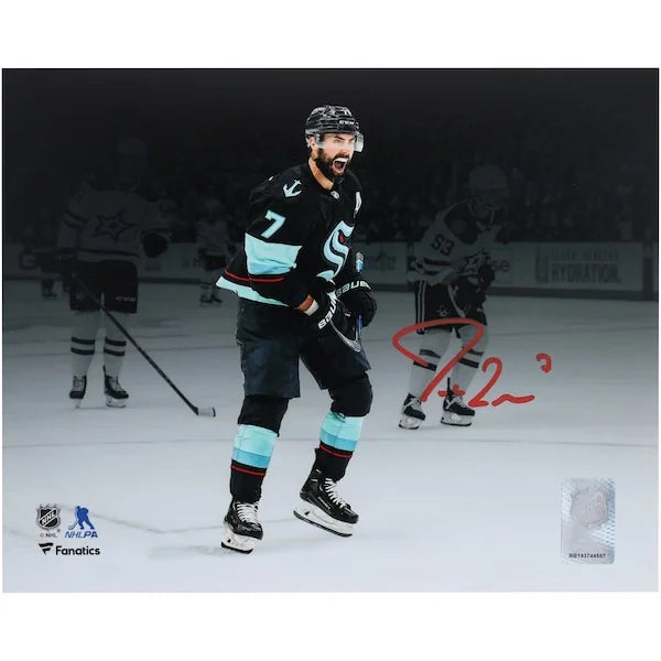 Jordan Eberle Signed Kraken 8 x 10 Photograph | 2023 Stanley Cup Playoff