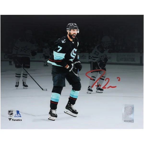 Jordan Eberle Signed Kraken 8 x 10 Photograph | 2023 Stanley Cup Playoff