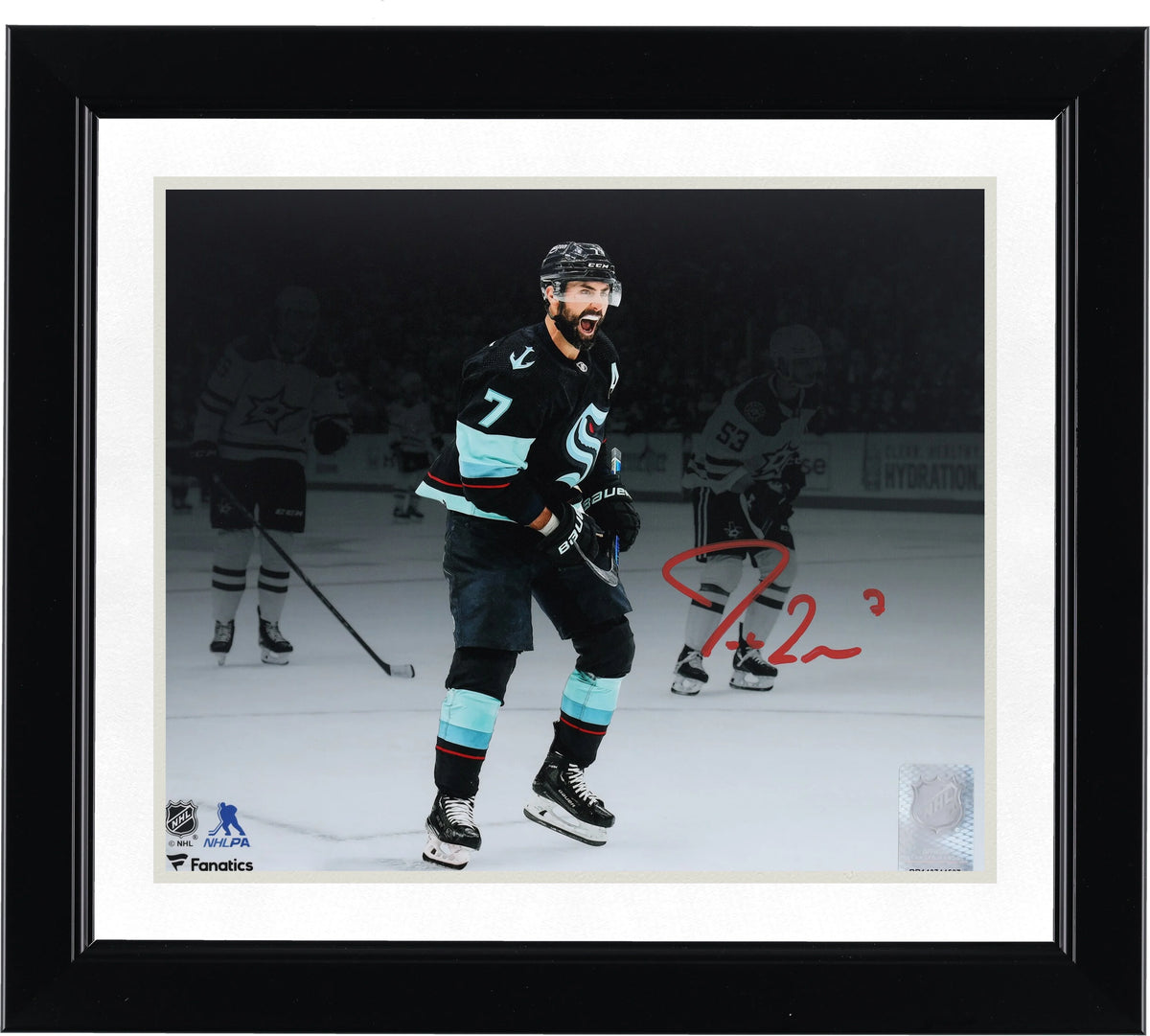 Jordan Eberle Signed Kraken 8 x 10 Photograph | 2023 Stanley Cup Playoff