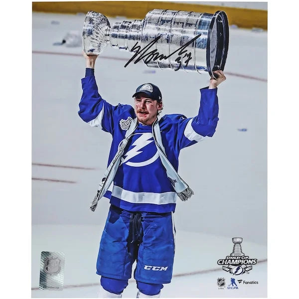 Yanni Gourde Signed 8 x 10 Photo | 2021 Stanley Cup Champions