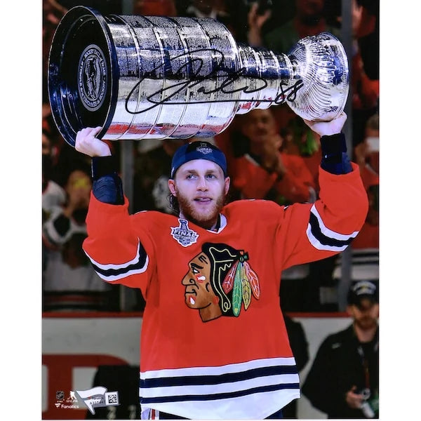 Patrick Kane Signed 8 x 10 Raising Cup Photograph | Chicago Blackhawks