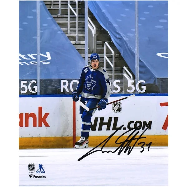 Auston Matthews Signed 8 x 10 Reverse Retro Jersey Photo | Toronto Maple Leafs
