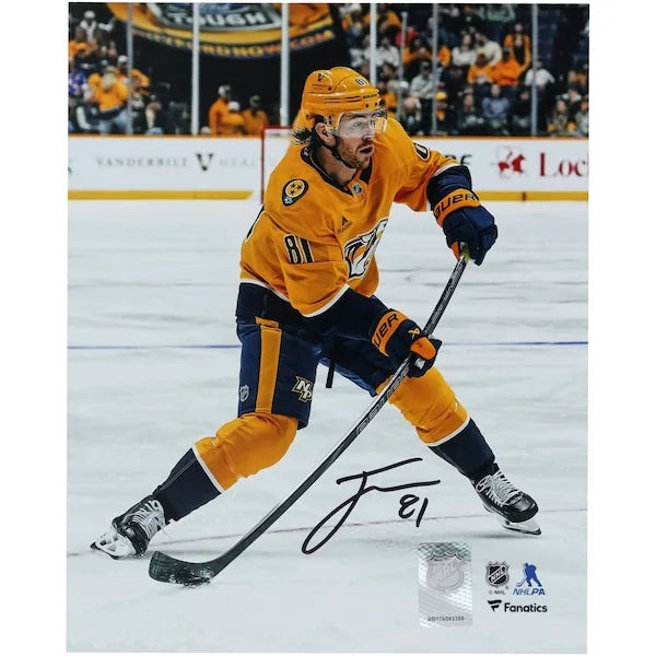 Jonathan Marchessault Signed 8 x 10 Photo | Nashville Predators Gold Jersey