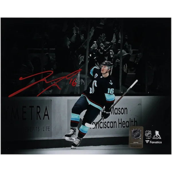 Jared McCann Signed Seattle Kraken 8 x 10 Jersey Spotlight Photograph