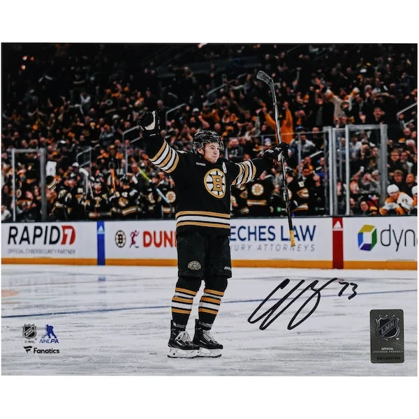 Charlie McAvoy Signed 8 x 10 Photo | Bruins 100th Anniversary Jersey