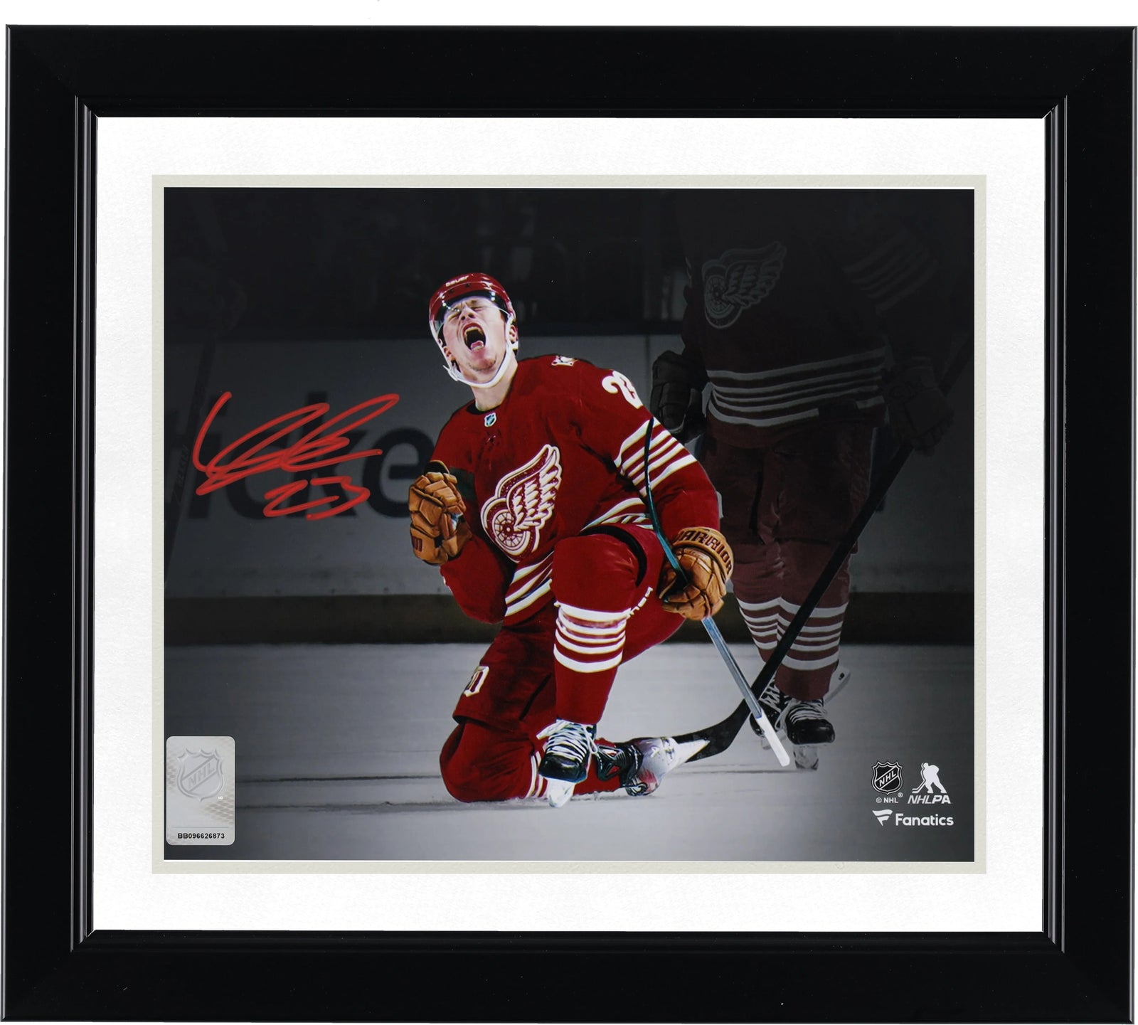 Lucas Raymond Signed 8 x 10 Photo | Detroit Red Wings 100th Goal