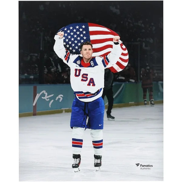 Matthew Tkachuk Signed Team USA 8 x 10 Photograph | 2026 Olympic Gold Medal
