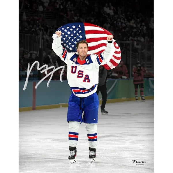Matthew Tkachuk Signed Team USA 8 x 10 Photograph | 2026 Olympic Gold Medal