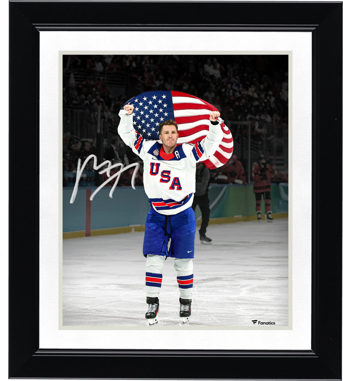 Matthew Tkachuk Signed Team USA 8 x 10 Photograph | 2026 Olympic Gold Medal