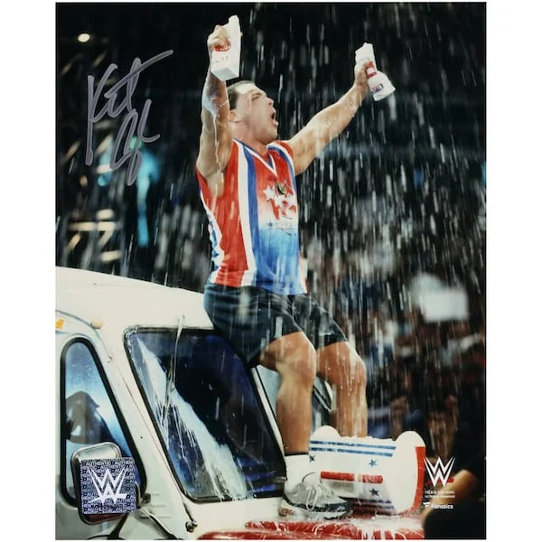 Kurt Angle Signed 8 x 10 Milk Truck Celebration Photograph | Authenticated