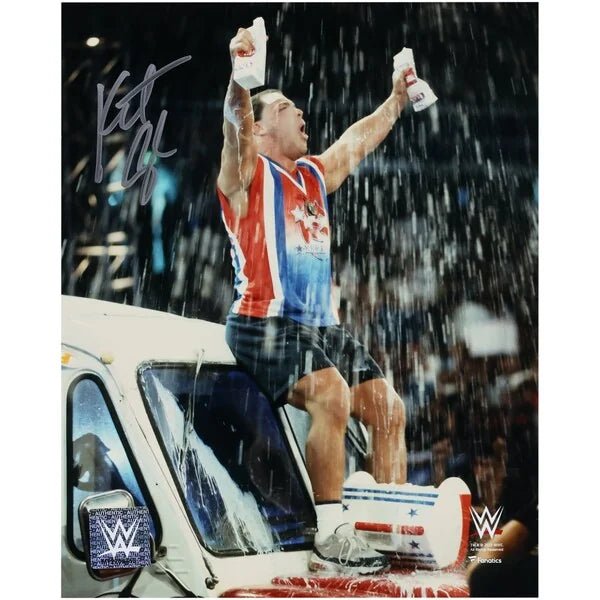 Kurt Angle Signed 8 x 10 Milk Truck Celebration Photograph | Authenticated