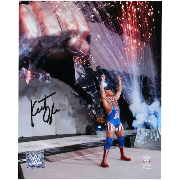 Kurt Angle Signed WWE 8 x 10 Entrance Photograph | Authenticated