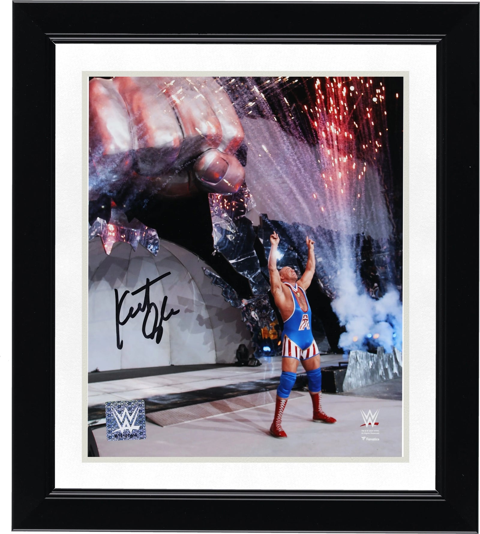 Kurt Angle Signed WWE 8 x 10 Entrance Photograph | Authenticated