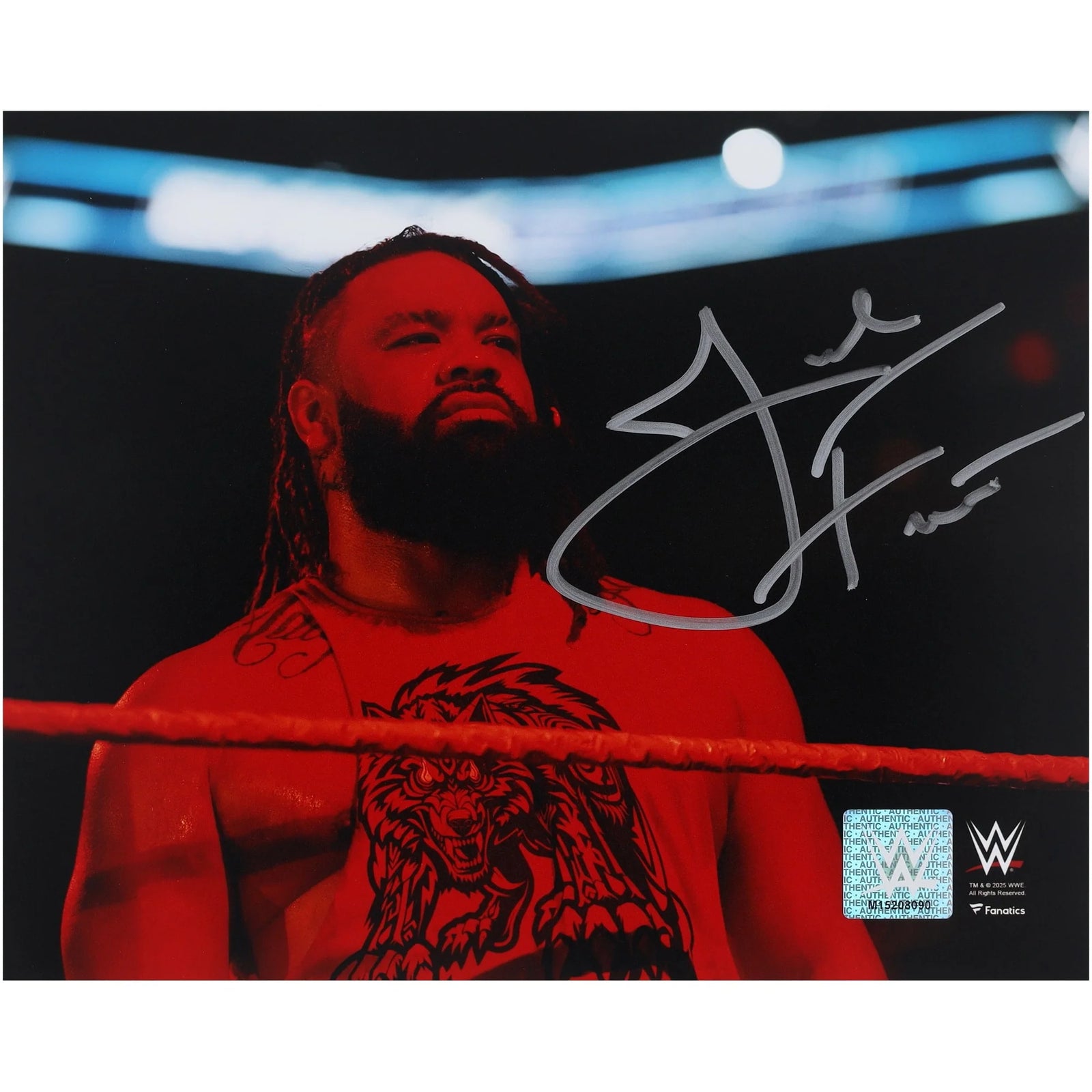 Jacob Fatu Signed WWE 8 x 10 Standing In Ring Photograph | Authenticated