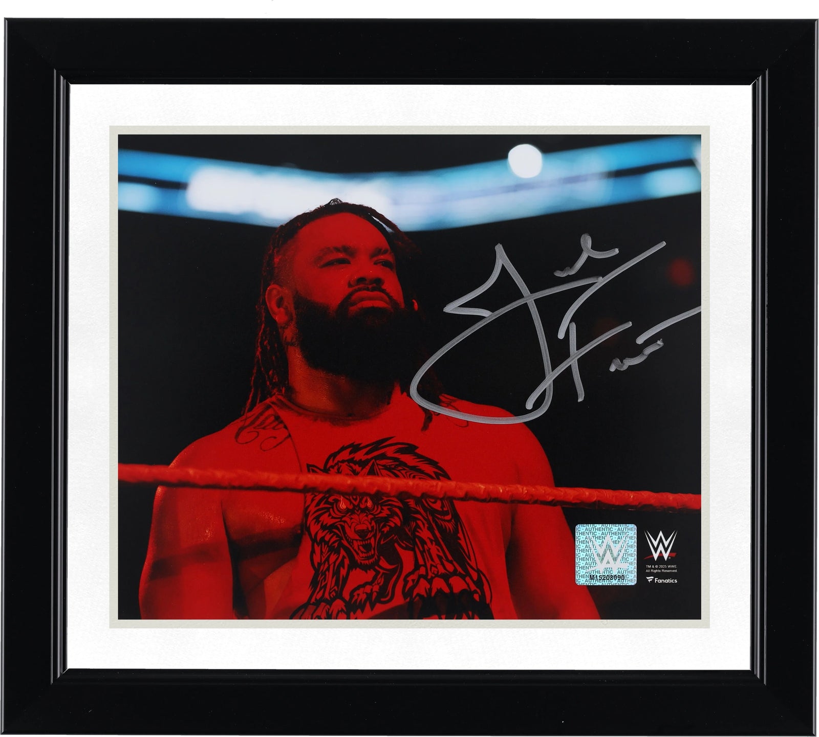 Jacob Fatu Signed WWE 8 x 10 Standing In Ring Photograph | Authenticated