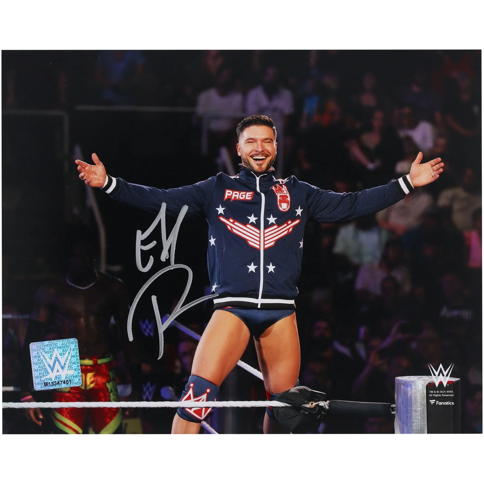 Ethan Page Signed 8 x 10 WWE Photo | On The Ropes