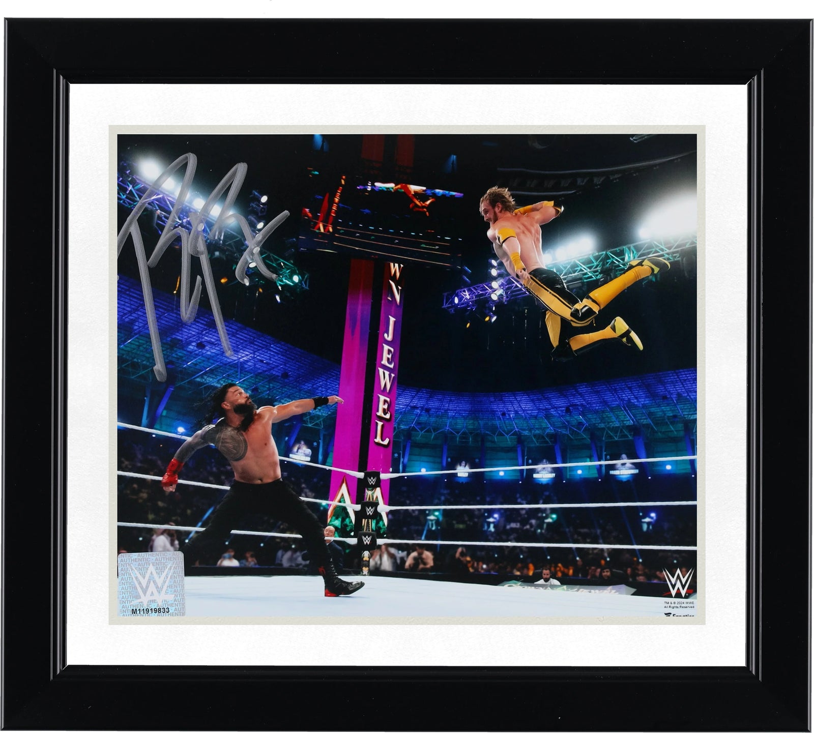 Roman Reigns Signed 8 x 10 Photograph | Crown Jewel 2022 vs. Logan Paul