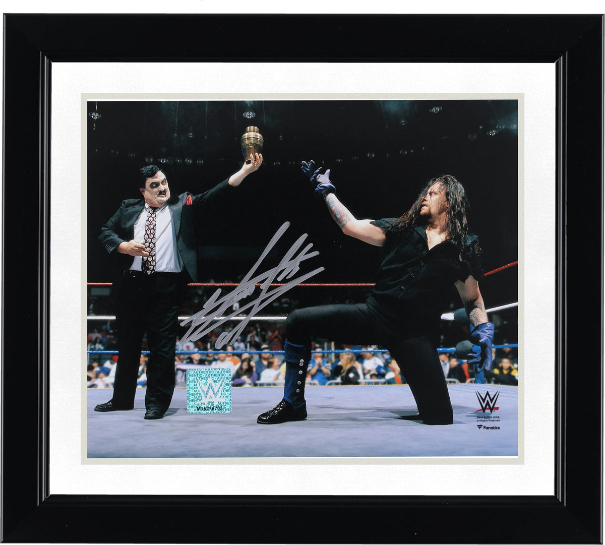 The Undertaker Signed 8 x 10 In-Ring Photo | Urn Salute