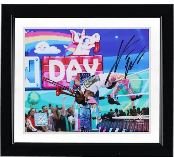 Xavier Woods Signed 8 x 10 Photograph | Leaning On The Ropes Playing Trombone