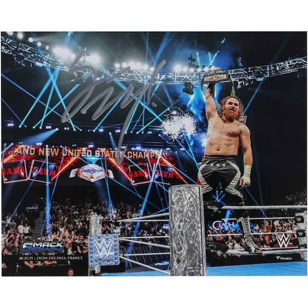 Sami Zayn Signed 8 x 10 WWE Photo | Raising US Title