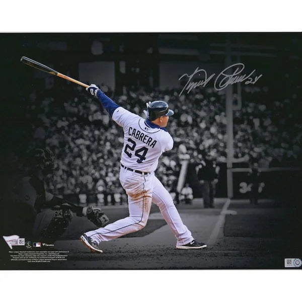 Miguel Cabrera Signed 11 x 14 Spotlight Photograph | Detroit Tigers