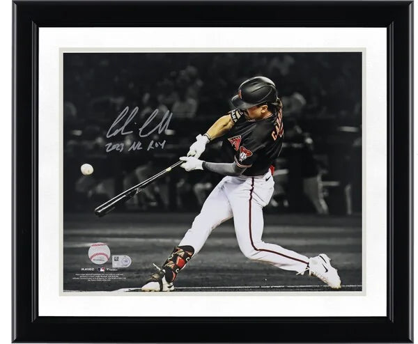 Corbin Carroll Signed 11 x 14 Photo | 2023 NL ROY Inscription
