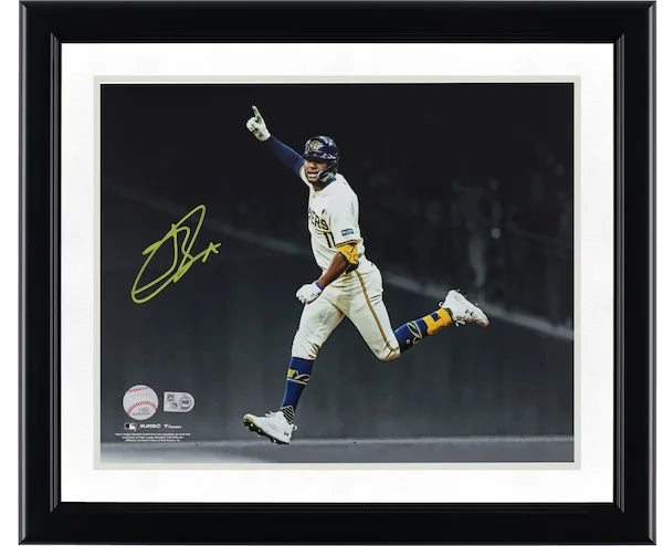 Jackson Chourio Signed 11 x 14 Celebration Spotlight Photograph | Milwaukee Brewers