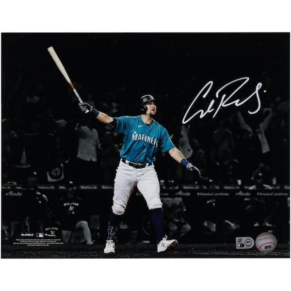 Cal Raleigh Signed 11 x 14 Home Run Spotlight Photo | Mariners