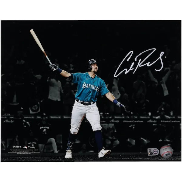 Cal Raleigh Signed 11 x 14 Home Run Spotlight Photo | Mariners