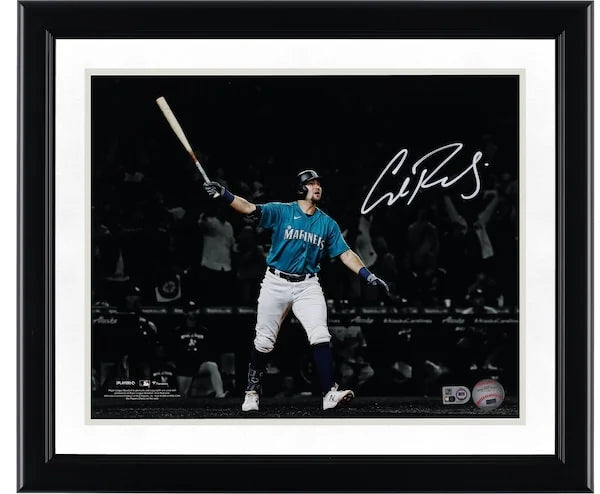 Cal Raleigh Signed 11 x 14 Home Run Spotlight Photo | Mariners